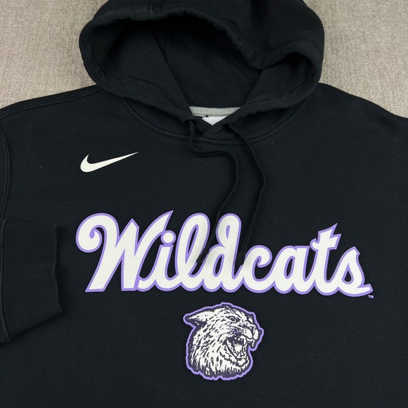 Nike Kansas State Wildcats Hoodie Men's XL Black Pullover Sweatshirt Retro Logo - Picture 1 of 6